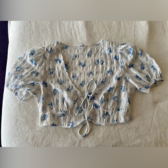 Floral Front Tie Blouse - Picture 2 of 4